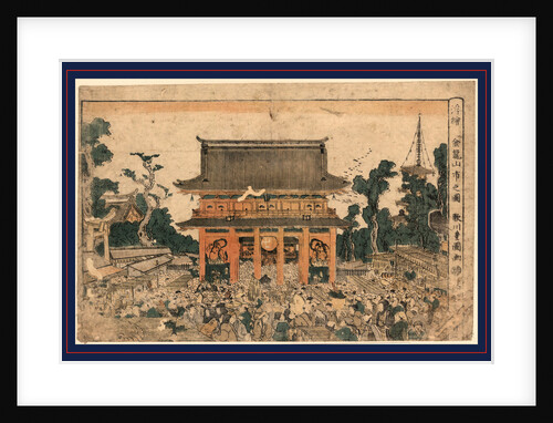 Large Throng of People at the Open-Air Marketplace at Kinryuzan. by Anonymous