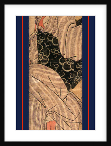 Woman Descending a Staircase, She Has a Small Roll of Cloth or Paper in Her Mouth. by Anonymous