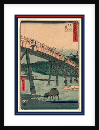 Wooden Bridge from below Spanning a Small River by Anonymous