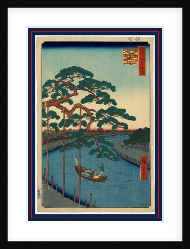 Onagigawa gohonmatsu, Five pines, Onagi Canal by Ando Hiroshige