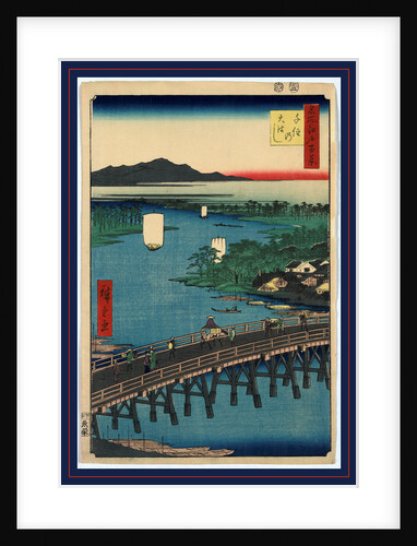 Senju no Ohashi, Senju great bridge by Ando Hiroshige