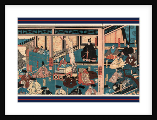 Man Presenting a City Plan to the Emperor at Court with Many Ministers Seated Nearby. by Anonymous