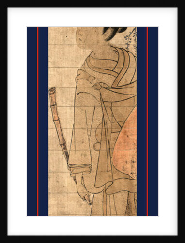 Woman Standing Beneath a Wisteria Tree. by Anonymous