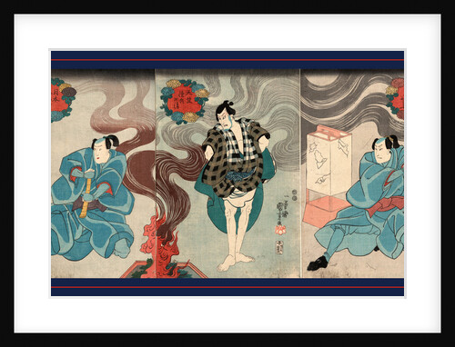 Three Actors Portraying the Roles of Tamashima Itto, Possibly from the Popular Play Known As Benten Kozo, Tenjuku Tokubei, Perhaps the Adventurer/Magician, and Tsukimoto Inabanosuke by Anonymous