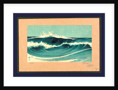 Hato zu, Ocean waves by Uehara Konen