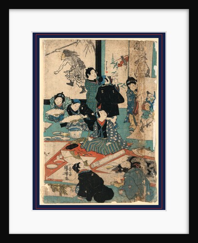 Children Painting on Large Sheets of Paper by Anonymous