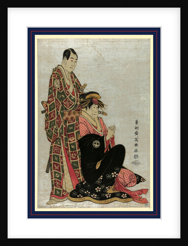 Sawamura sojuro to segawa kikunojo, The actors Sawamura Sojuro and Segawa Kikunogo by Toshusai Sharaku