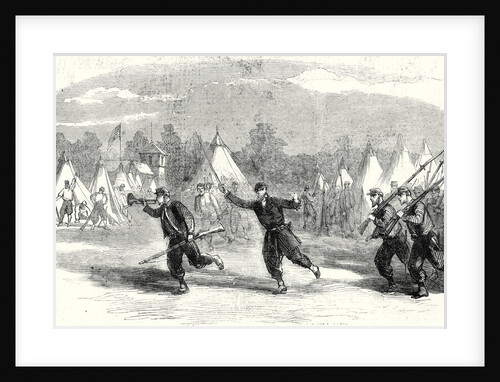 The Civil War in America New York Firemen Zouaves Turning Out to Support Pickets Between Alexandria and Fairfax Courthouse Virginia 22 June 1861 by Anonymous