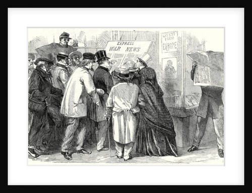 The War in America Reading the War News in Broadway New York 15 June 1861 by Anonymous
