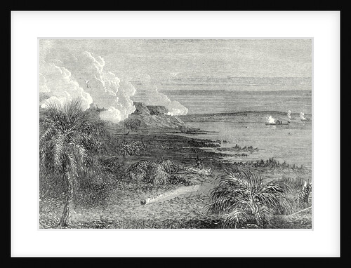 The Civil War in America: Attack by Federal Gun-Boats on Fort M'Allister Ogeechee River Near Savannah 18 April 1863 by Anonymous