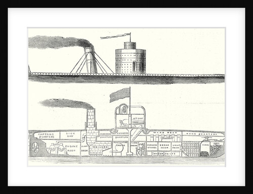 The Civil War in America the U.S. Gun-Boat Weehawken One of the Nine Ironclads Engaged in the Bombardment of Charleston 2 May 1863 by Anonymous