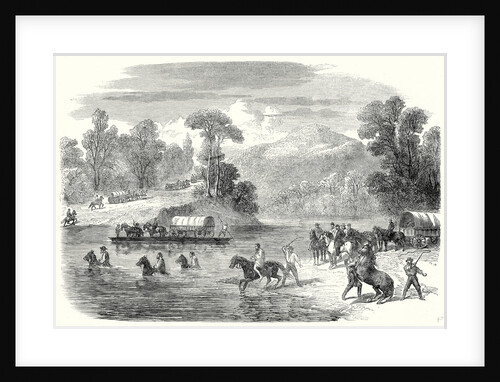End of the American Civil War: The Last Days of the Confederate Government the Train of the Confederates Crossing the Pe-Dee River North Carolina 22 July 1865 by Anonymous