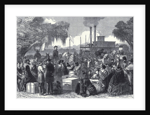 The American Civil War: Arrival of a Federal Steamer with Flag of Truce at Madisonville Lake Portchartrain 11 April 1863 by Anonymous