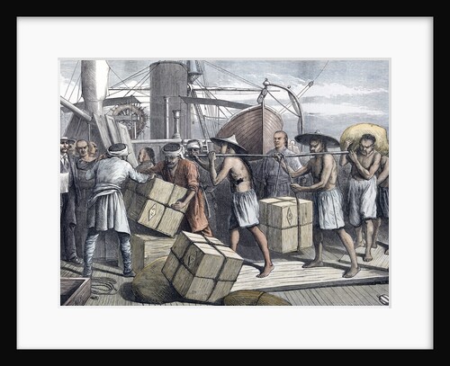 Taking in Cargo at Singapore in 1873 by Anonymous