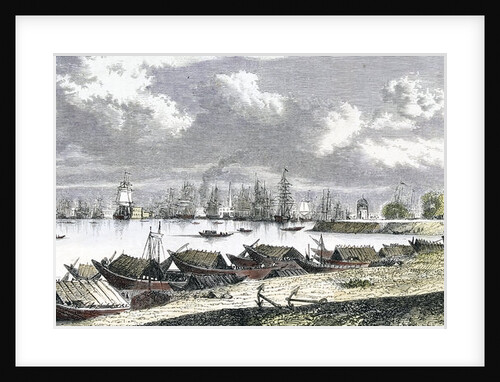 Harbor of Calcutta India by Anonymous
