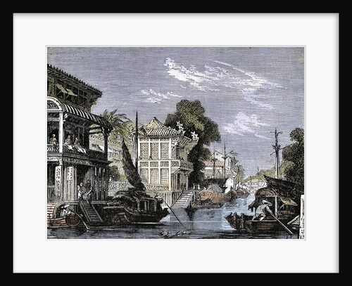 Wam-Poo Canton Engraving 1858 by Anonymous