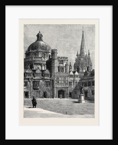Oxford: St. Mary's Church, and the Radcliffe from the Quad at Brasenose by Anonymous