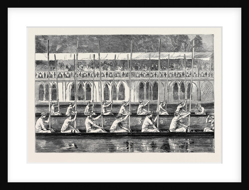 Oxford: Procession Night, the Boats Saluting the Head of the River in Front of the 'Varsity Barge by Anonymous