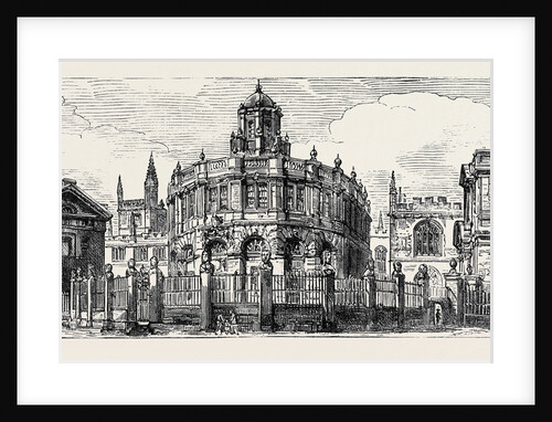 Oxford: The Old Ashmolean, the Sheldonian Theatre, from Broad Street by Anonymous