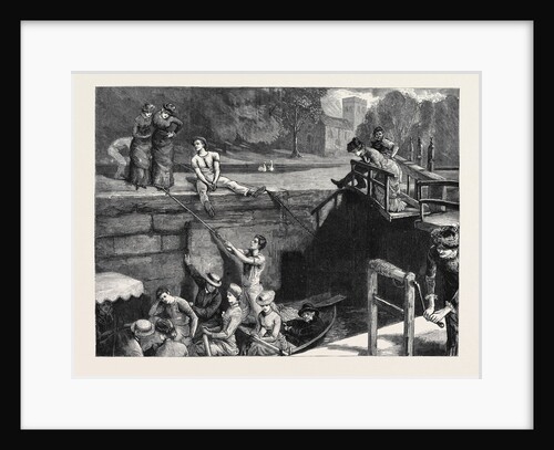 Oxford: A Picnic to Nuneham: In Iffley Lock, Winding Up the Company by Anonymous