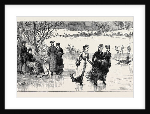Prince Leopold at the Home of His Affianced Bride, Arolsen: Princess Helen Skating on the Lake in the Palace Grounds by Anonymous