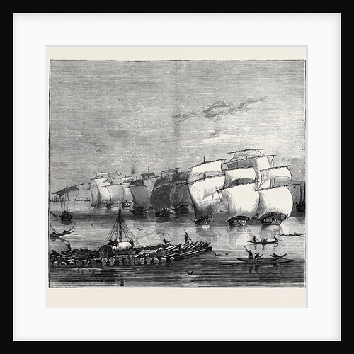The Indo-Chinese Opium Trade: Opium Fleet Descending the Ganges on the Way to Calcutta by Anonymous
