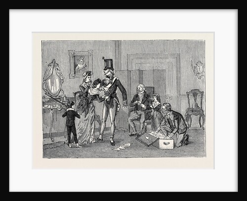 How I Joined the Hundred-and-Fiftieth, a Reminiscence of the Eighteenth Century: with the Aid of My Sister and Cousin I Put on My Uniform, which Has Just Arrived from London by Anonymous