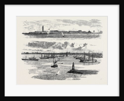 The Crisis in Egypt, (a) the Fortifications of Alexandria Harbour, (B) the Allied Squadron in Harbour at Alexandria by Anonymous
