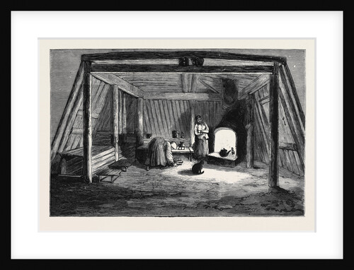 The Survivors of the Jeannette in Siberia: Interior of a Siberian Convict Hut by Anonymous