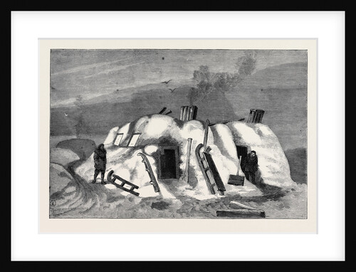 The Survivors of the Jeannette in Siberia: Exterior of a Siberian Convict Hut by Anonymous