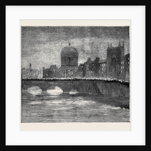 The Release of the Suspects: Torchlight Procession Crossing Grattan Bridge, Dublin, Ireland by Anonymous
