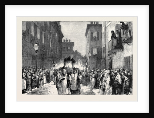 The Queen at Mentone: Her Majesty and Princess Beatrice Watching the Good Friday Procession from the Balcony of the British Vice-Consulate by Anonymous