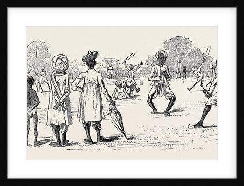 Round the World Yachting in the Ceylon, Madras: Native Cricketers by Anonymous