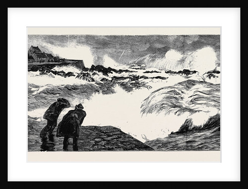 Pouring Oil on the Troubled Waters at Peterhead, March 1, 1882: Condition of the Sea Before Applying the Oil by Anonymous