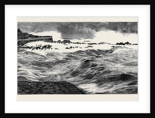 Pouring Oil on the Troubled Waters at Peterhead, March 1, 1882: Effect of the Oil after Forty-Five Minutes' Pumping by Anonymous