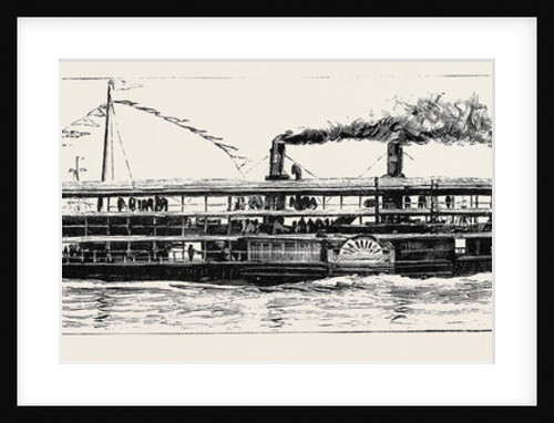 The Viceroy of India's Visit to Rangoon, British Burma: A Three-Decked River Steamer in the Harbour by Anonymous