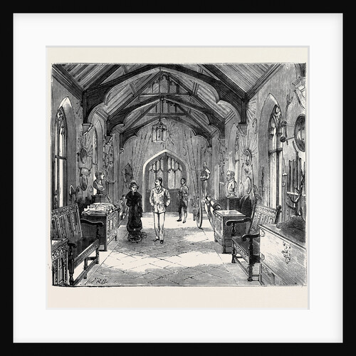 The Empress of Austria at Combermere, Cheshire: The Armoury in the Entrance Hall by Anonymous