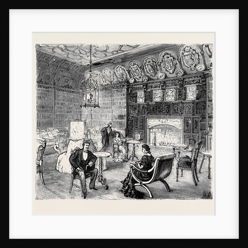 The Empress of Austria at Combermere, Cheshire: The Library by Anonymous