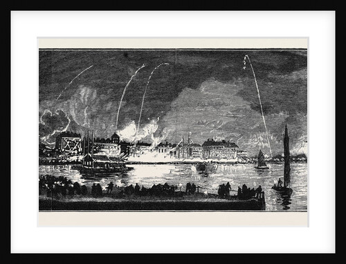 The Young Princes on Their Cruise, Shanghai: Illuminations and Parade of the Fire-Brigade by Anonymous