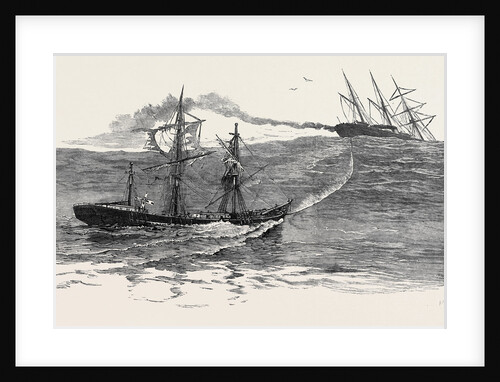 A Disaster at Sea: The S.S. Palmyra Towing the Derelict Barque Norton Towards Falmouth by Anonymous
