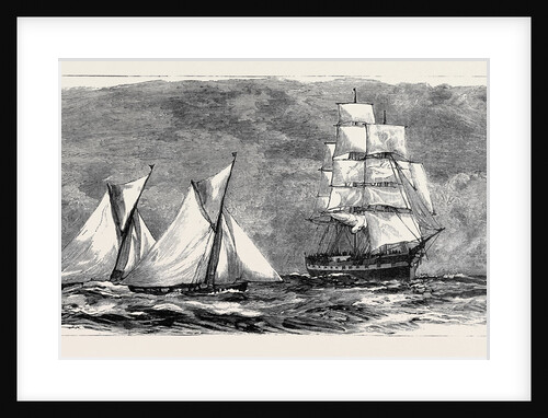 Falmouth Tailors' Boats Racing to Meet a Homeward Bound Vessel by Anonymous