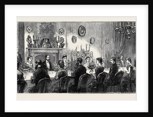 The Visit of the Prince of Wales to Bradgate Park, Leicestershire: The Dining Room at Bradgate on Monday Evening by Anonymous