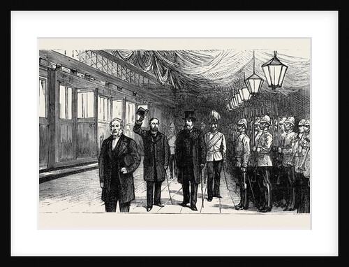 The Visit of the Prince of Wales to Bradgate Park, Leicestershire: Arrival of the Prince at the Railway Station, Leicester by Anonymous