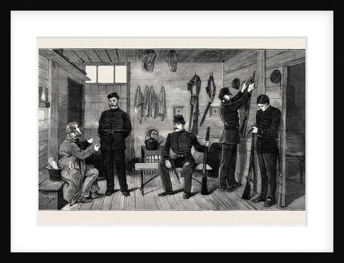 Interior of a Police Hut at Gurranmore, Pallas, County Limerick; Arming to Escort a Process-Server, Ireland by Anonymous