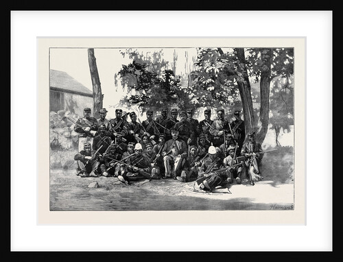 South Africa: Basuto Police with Their Leader, Colonel Schermbrucker by Anonymous