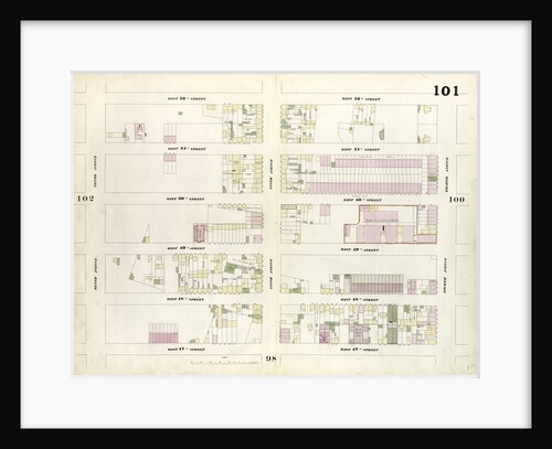 Map bounded by West 52nd Street, Eighth Avenue, West 47th Street, Tenth Avenue. 1857 by Anonymous