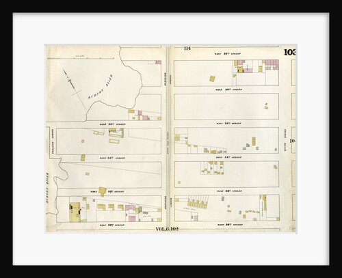 Map bounded by West 57th Street, Tenth Avenue, West 52nd Steet, Hudson River. 1857 by Anonymous
