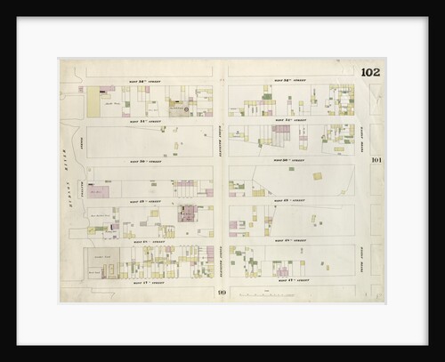 Map bounded by West 52nd Street, Tenth Avenue, West 47th Street, Hudson River. 1857 by Anonymous