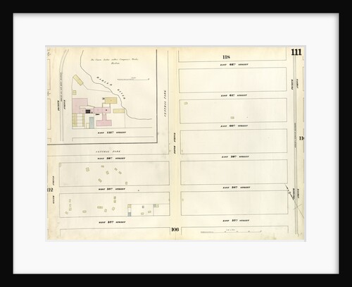 Map bounded by East 62nd Street, Fourth Avenue, East 57th Street, West 57th Street, Sixth Avenue, West 59th Street. 1857 by Anonymous
