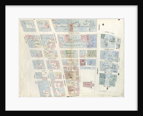 Map bounded by Dey Street, Broadway, Maiden Lane, Nassau Street, Wall Street, Broadway, Rector Street, West Street. 1857 by Anonymous